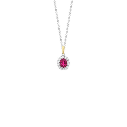 Ruby Diamond Pendant and Chain  CH Collection