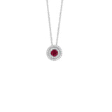 Ruby Diamond Pendant and Chain  CH Collection