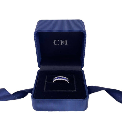 Sapphire Diamond Band