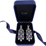 Sapphire Diamond Chandelier Earrings