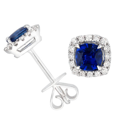 Sapphire Diamond Earrings
