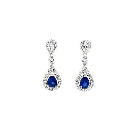 Sapphire Diamond Earrings