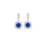Sapphire Diamond Earrings