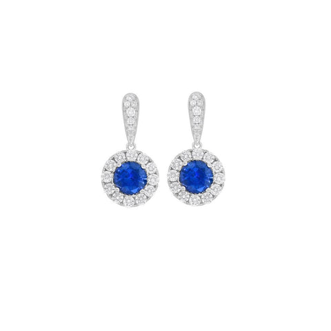 Sapphire Diamond Earrings