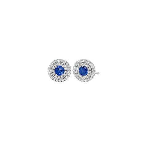 Sapphire Diamond Earrings