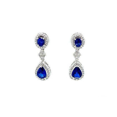 Sapphire Diamond Earrings