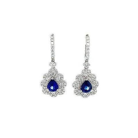 Sapphire Diamond Earrings