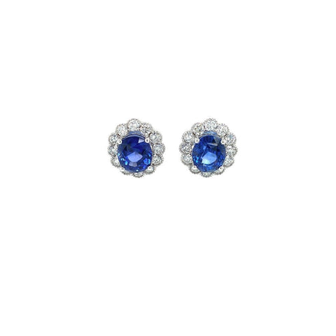 Sapphire Diamond Earrings