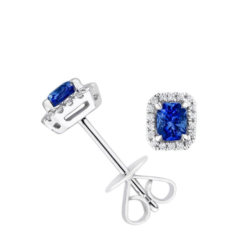 Sapphire Diamond Earrings