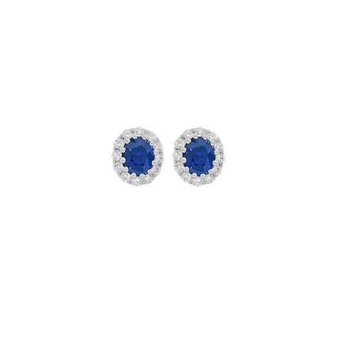 Sapphire Diamond Earrings