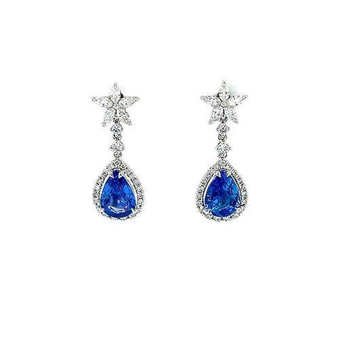 Sapphire Diamond Earrings