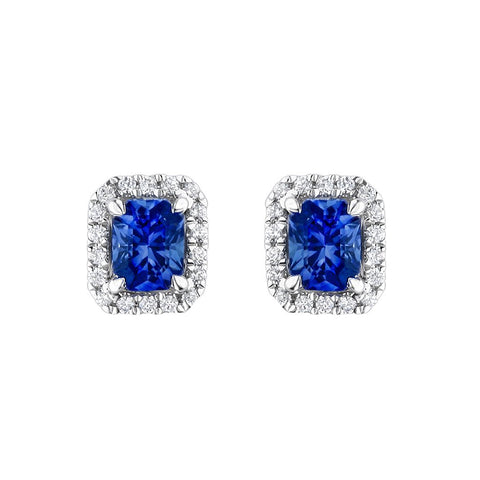 Sapphire Diamond Earrings