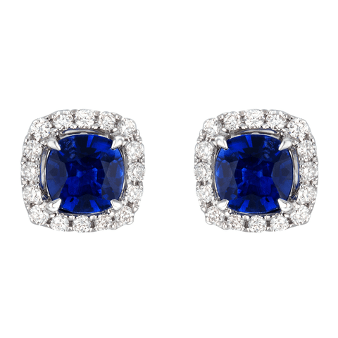 Sapphire Diamond Earrings