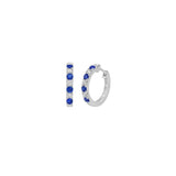 Sapphire Diamond Hoop Earrings  CH Collection