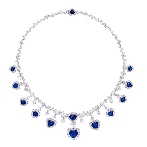 Sapphire Diamond Necklace
