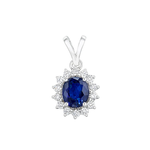 Sapphire Diamond Pendant