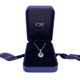 Sapphire Diamond Pendant and Chain