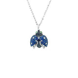 Sapphire Ladybug Pendant and Chain  CH Collection