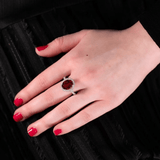Spessartite Diamond Ring