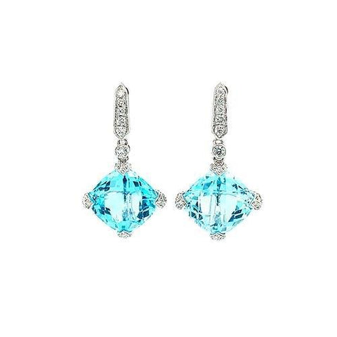 Topaz Diamond Earrings