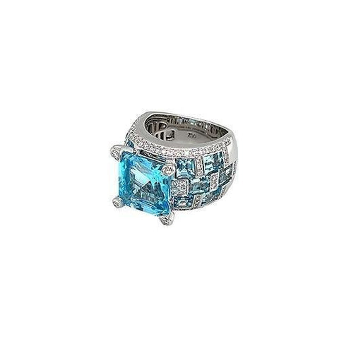 Topaz Diamond Ring