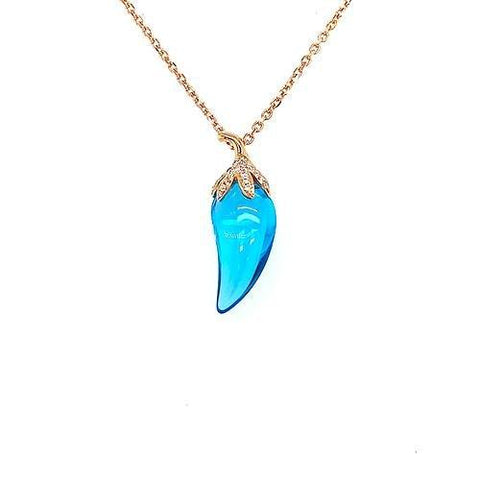 Topaz Pepper Pendant and Chain