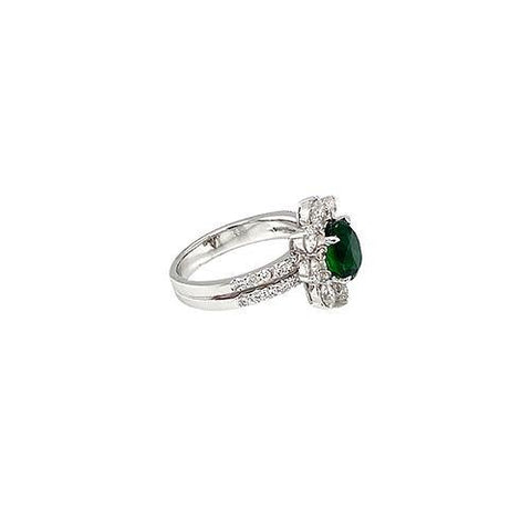 Tsavorite Diamond Ring