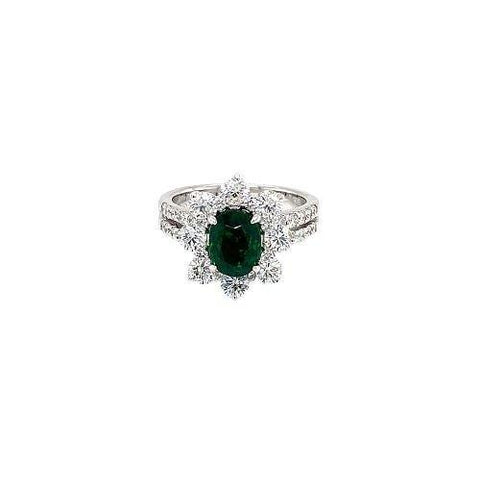 Tsavorite Diamond Ring