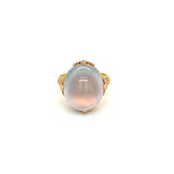 White Jade Diamond Ring