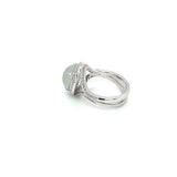 White Jade Diamond Ring