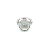 White Jade Diamond Ring