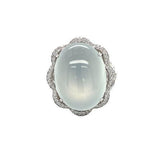 White Jade Diamond Ring  CH Collection