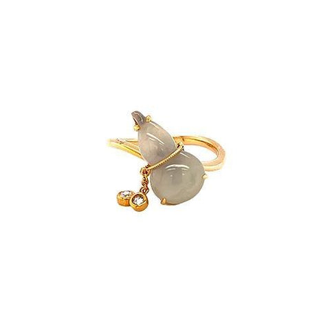 White Jade Gourd Ring