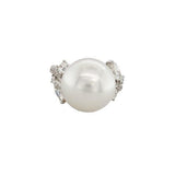 White South Sea Pearl Diamond Ring