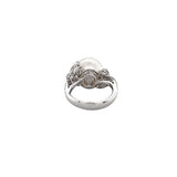 White South Sea Pearl Diamond Ring