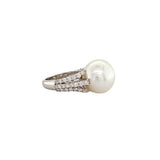 White South Sea Pearl Diamond Ring  CH Collection