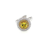 Yellow Sapphire Diamond Ring
