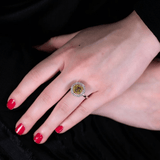 Yellow Sapphire Diamond Ring